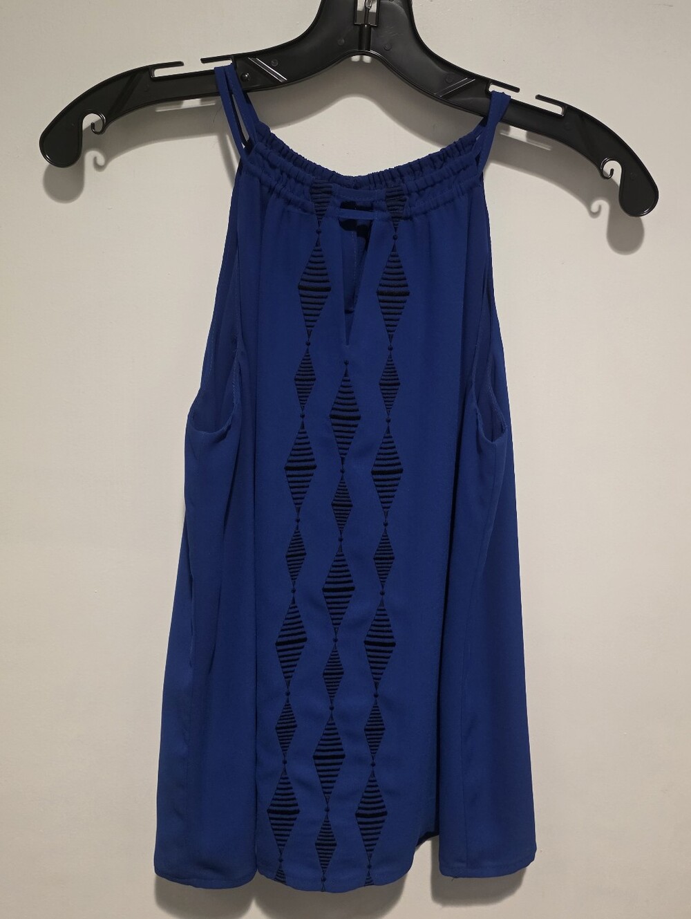Apt. 9 Royal Blue Halter Camisole with Ladder Cutout
